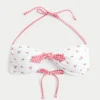 Bandeau-bikinitop met strik aan de voorkant