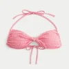 Bandeau-bikinitop met strik aan de voorkant