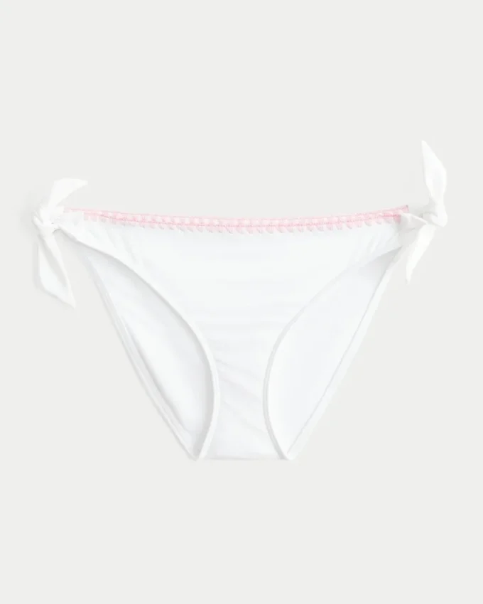 Bikini-broekje met gestikte zijbandjes