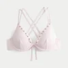 Bikini-top met beugel, versierd met schelpjes en bandjes aan de achterkant