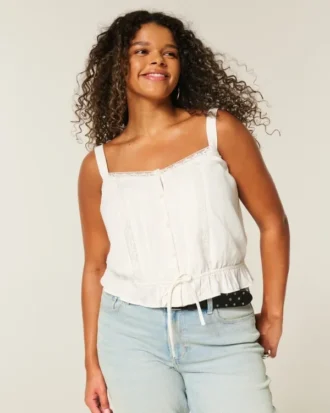 Blouse met gemakkelijk te strikken taille