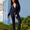 Bootcut joggingbroek met cijferprint Bootcut joggingbroek met cijferprint