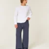 Bootcut joggingbroek met cijferprint Bootcut joggingbroek met cijferprint