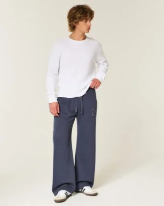 Bootcut joggingbroek met cijferprint