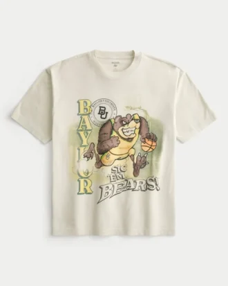 Boxy Baylor University Bears T-shirt met opdruk