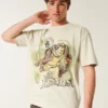 Boxy Baylor University Bears T-shirt met opdruk