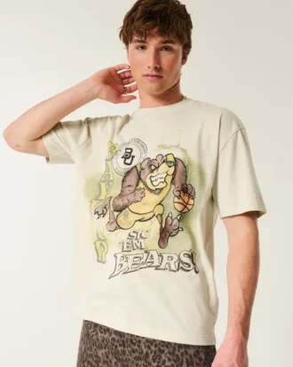 Boxy Baylor University Bears T-shirt met opdruk