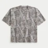 Boxy Crop Heavyweight Camo Crew T-shirt Boxy Crop Heavyweight Camo Crew T-shirt