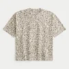 Boxy Crop Heavyweight T-shirt met luipaardprint Boxy Crop Heavyweight T-shirt met luipaardprint
