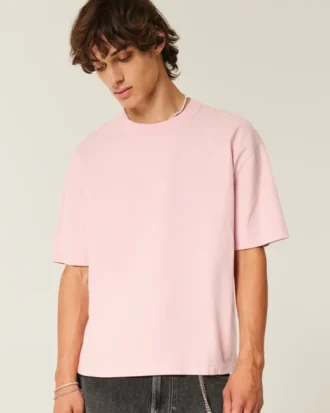 Boxy Crop Heavyweight Washed Crew T-shirt