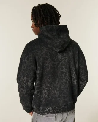 Boxy Dodge Hellcat-hoodie met luipaardprint