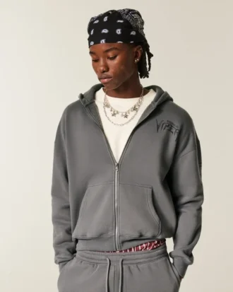 Boxy Dodge Viper grafische hoodie met ritssluiting