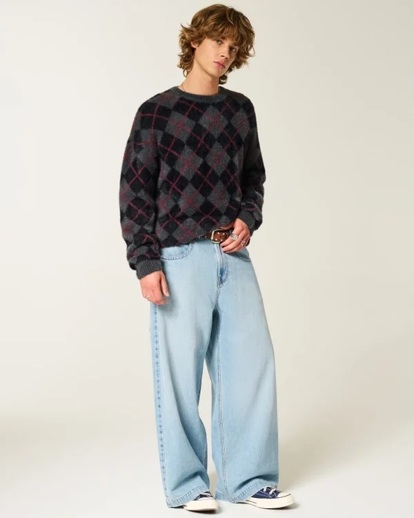 Boxy Fuzzy Crew Sweater Boxy Fuzzy Crew Sweater