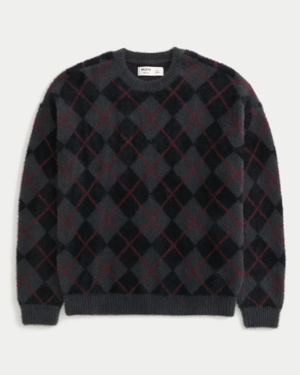 Boxy Fuzzy Crew Sweater Boxy Fuzzy Crew Sweater