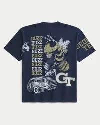 Boxy Georgia Tech Yellow Jackets T-shirt met print