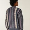 Boxy gestreepte trui met ronde hals