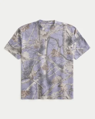 Boxy Heavyweight Camo Crew T-shirt