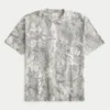 Boxy Heavyweight Camo Crew T-shirt