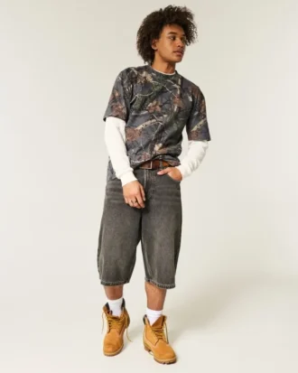 Boxy Heavyweight Camo Crew T-shirt