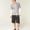 Boxy Heavyweight Camo Crew T-shirt