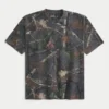 Boxy Heavyweight Camo Crew T-shirt