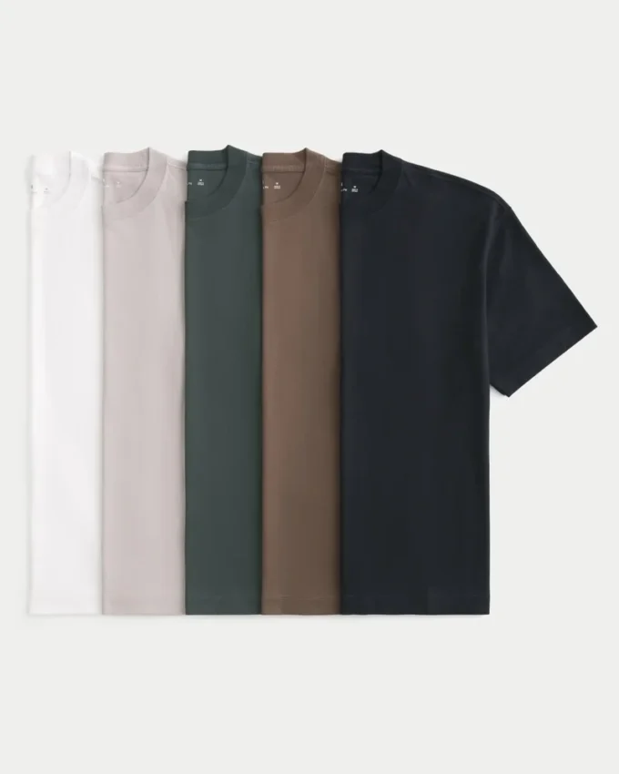 Boxy Heavyweight Cotton Crew T-shirt 5-pack Boxy Heavyweight Cotton Crew T-shirt 5-pack