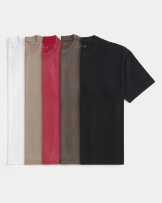 Boxy Heavyweight Crew T-shirt 5-pack