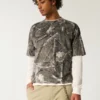 Boxy Heavyweight Crop Camo Crew T-shirt Boxy Heavyweight Crop Camo Crew T-shirt