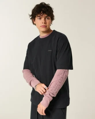 Boxy Heavyweight Micro Logo T-shirt