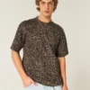 Boxy Heavyweight T-shirt van katoen met luipaardprint Boxy Heavyweight T-shirt van katoen met luipaardprint