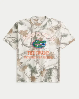 Boxy Heavyweight University of Florida Gators Graphic Camo T-shirt
