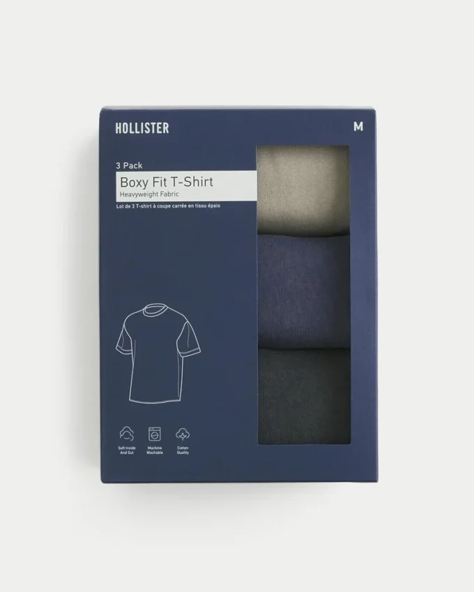Boxy Heavyweight Washed Crew T-shirt 3-pack Boxy Heavyweight Washed Crew T-shirt 3-pack