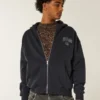 Boxy Hollywood grafische hoodie met ritssluiting Boxy Hollywood grafische hoodie met ritssluiting