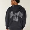 Boxy Hollywood grafische hoodie met ritssluiting Boxy Hollywood grafische hoodie met ritssluiting