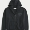 Boxy Hollywood grafische hoodie met ritssluiting Boxy Hollywood grafische hoodie met ritssluiting