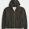 Boxy hoodie met ritssluiting en luipaardprint Boxy hoodie met ritssluiting en luipaardprint