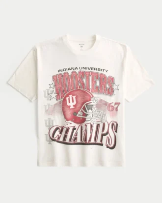Boxy Indiana University Hoosiers T-shirt met print
