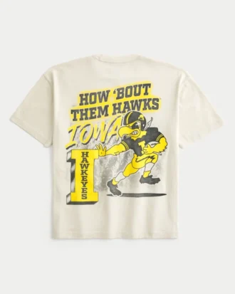 Boxy Iowa Hawkeyes T-shirt met print