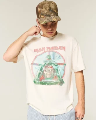 Boxy Iron Maiden T-shirt met print