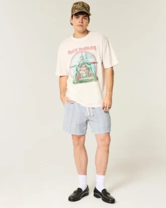 Boxy Iron Maiden T-shirt met print