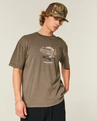 Boxy katoenen McLaren T-shirt met print