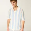 Boxy korte mouwen sweater polo Boxy korte mouwen sweater polo