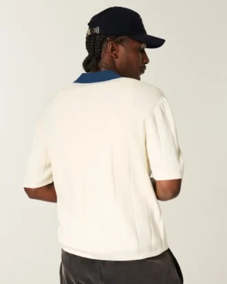 Boxy korte mouwen sweater polo