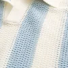 Boxy korte mouwen sweater polo Boxy korte mouwen sweater polo