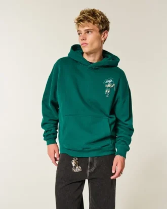 Boxy Michigan State University Spartans Graphic Hoodie