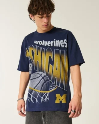 Boxy Michigan Wolverines T-shirt met print