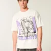 Boxy Northwestern University Wildcats T-shirt met print Boxy Northwestern University Wildcats T-shirt met print