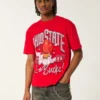 Boxy Ohio State Buckeyes T-shirt met opdruk