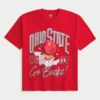 Boxy Ohio State Buckeyes T-shirt met opdruk