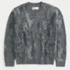 Boxy Pattern Crew Sweater Boxy Pattern Crew Sweater